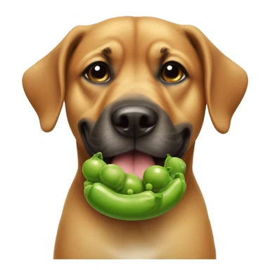 Dog with a pea on its head sticker