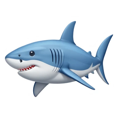 Un tiburón con zapatos Nike azules sticker