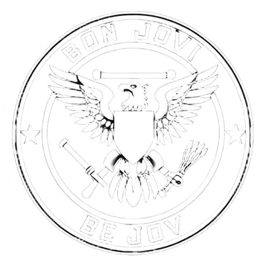 Bon Jovi 1986 band logo sticker