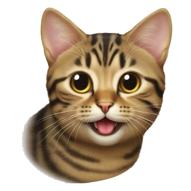 cat sticking out its tongue sticker