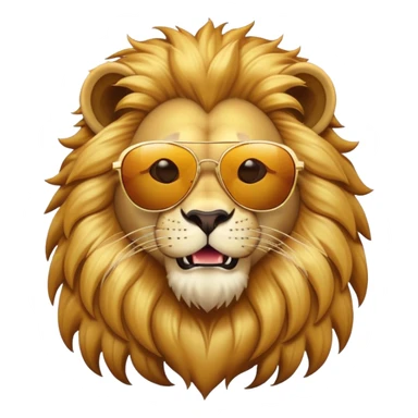 lion with sunglasses, cool pose sticker