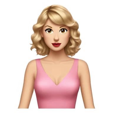 taylor swift in a pink dress sticker