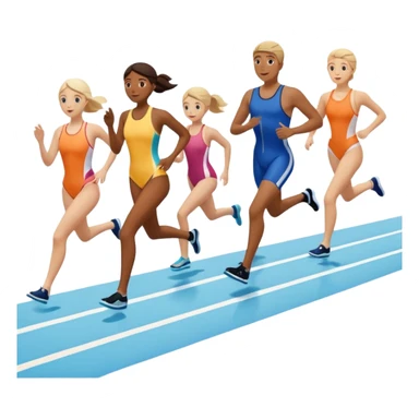 natación carrera bicicleta  sticker