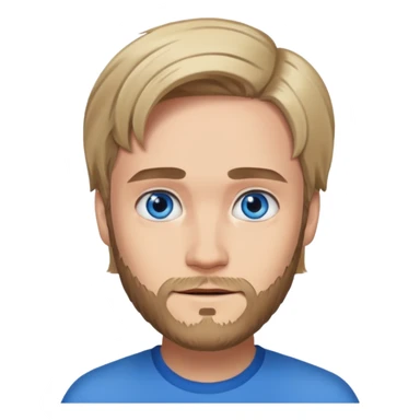 PewDiePie with blue eyes sticker