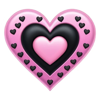 BLACKPINK-inspired gothic heart ,  hearts, black and pink, cute,  sticker