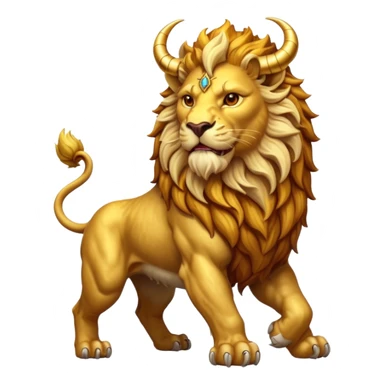 mythical horned lion sticker