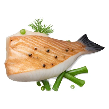 Pacific cod steak with the silver skin sticker
