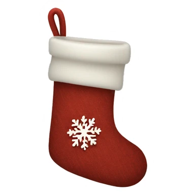 Cashmere Christmas stocking with snowflakes  sticker
