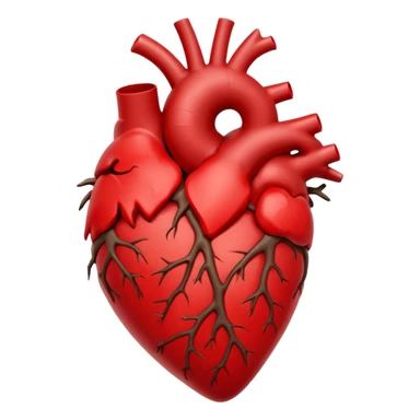 anatomical heart wrapped in a thorn branch sticker