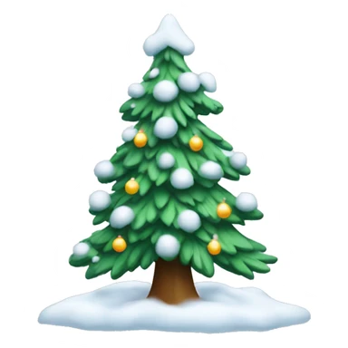 Christmas tree with snow sticker