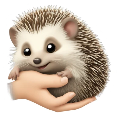 Hedgehog holding a baby hedgehog  sticker