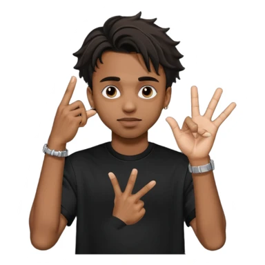 Playboi Carti YVL hand sign sticker