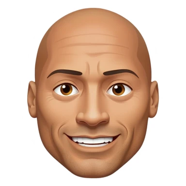Dwayne the rock Johnson making creepy smirk sticker