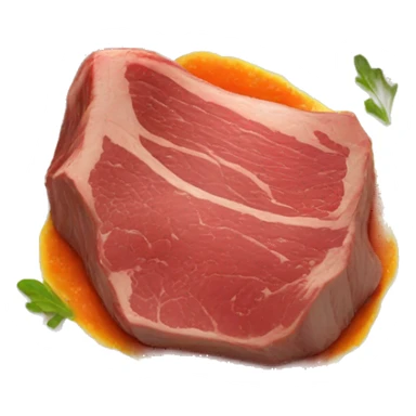 Plate with a rib of beef in the middle sticker