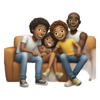 happy friends enjoying together sticker