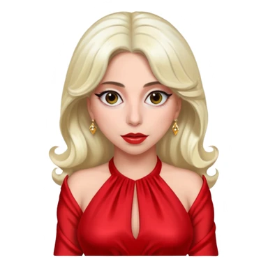 lady gaga with red dress sticker
