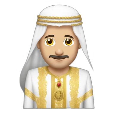 Putin in Arabic costume sticker