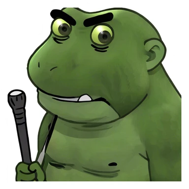 A gorilla with golf stick sticker