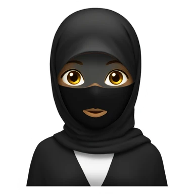 girl in a black niqab sticker