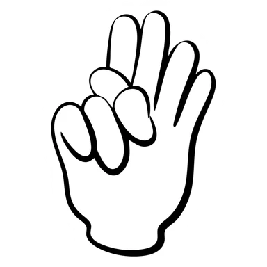 life icon, hand drawn black outlined style sticker