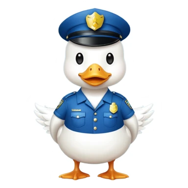 Police white duck full body sticker