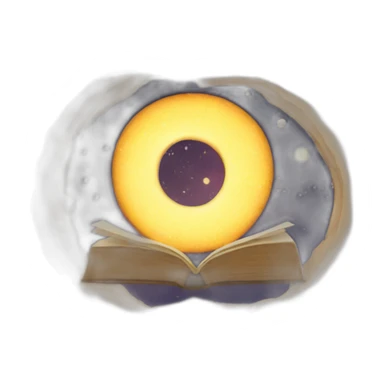 Open book about astronomy sticker