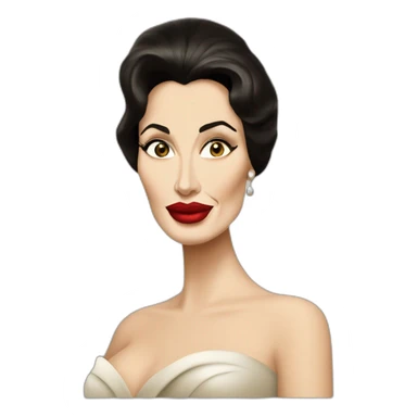 Angelina Jolie as Maria Callas sticker