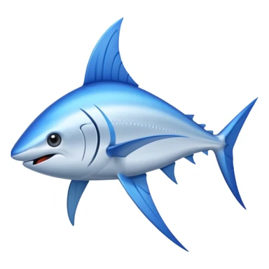 a swordfish with a long sharp blue stick on the tip of it's nose sticker
