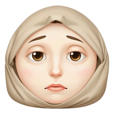 A tired face with bags under the eyes  sticker