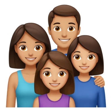 Throuple 2 girls 1 guy brunettes  sticker