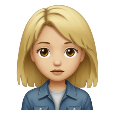 grunge girl with dirty blonde hair sticker