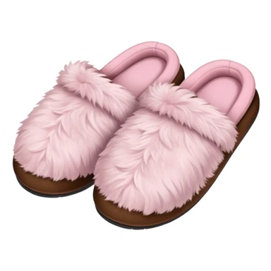 Brown and soft pink fluffy sleepers sticker