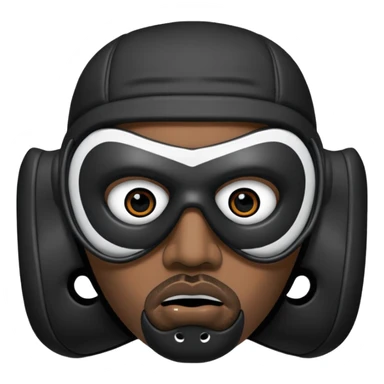 Masque de hockey de kanye west avec deux trous au dessus de la place de vision, et 6 trous en dessous de la place du nez without eyes and mouth  sticker