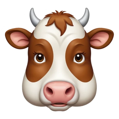 very sad cow sticker