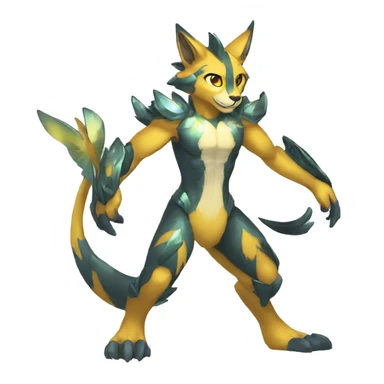 Shiny Anthro Sona Fakémon Full Body sticker