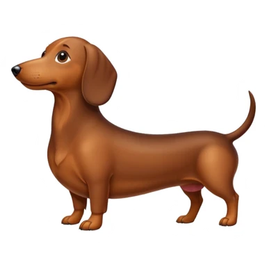 A wiener dog  sticker