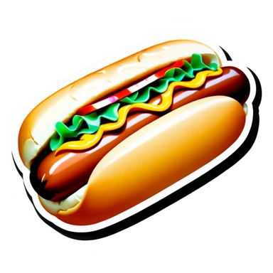 Hot dog sticker