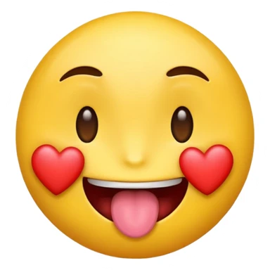 An loving emoji with heart eyes and the tongue out of the mouth sticker