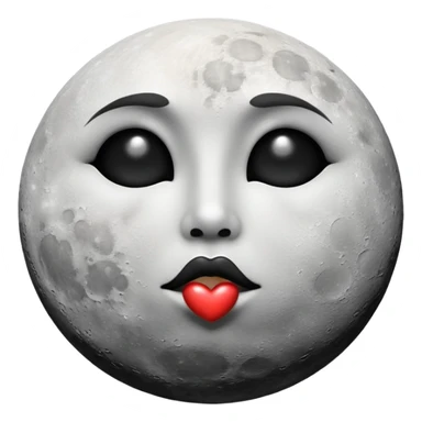 full moon kissing dark moon sticker