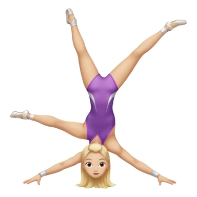 blonde girl gymnast performing a split sticker