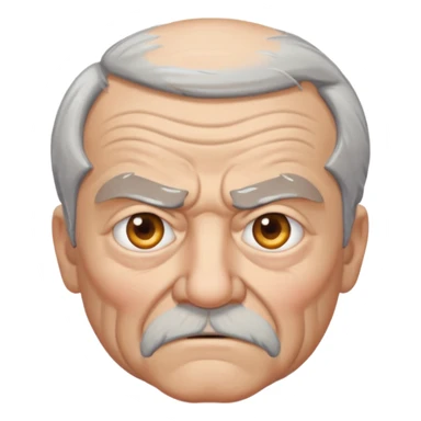Grumpy old man with one eye sticker