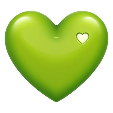 lime green heart sticker
