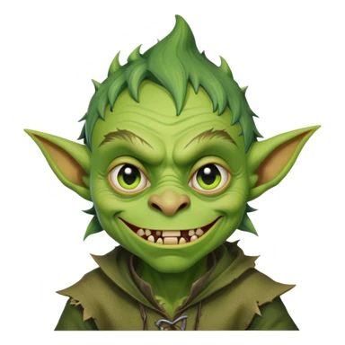 Steven Miller as a goblin with a mischievous expression sticker