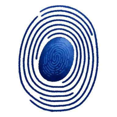 ink finger print on paper sticker