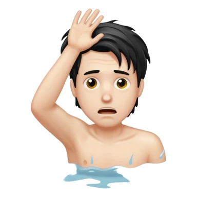 man drowning sticker