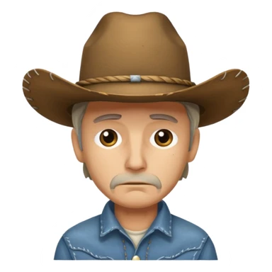 Sad cowboy sticker