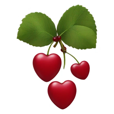 Heart shaped cherries  sticker