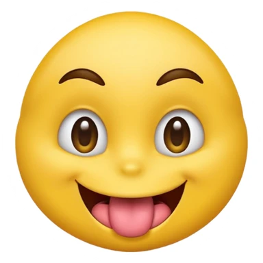 "A mischievous yellow emoji face with a sly, tilted smile, slanted eyebrows, and its tongue playfully sticking out to the side. The background is a deep purple. The expression looks naughty, teasing, and a little cheeky." sticker
