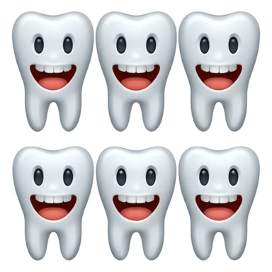 Teeth with clip sticker