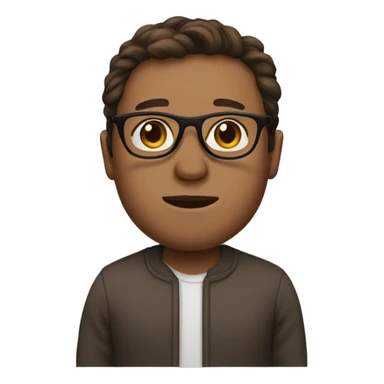 Pregnant man with brown hair and glasses  sticker